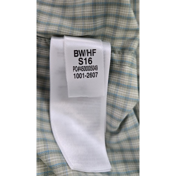 ExOfficio Shirt Mens XL Green Gingham Check Botton Up Vented Hiking Outdoor - Picture 9 of 10